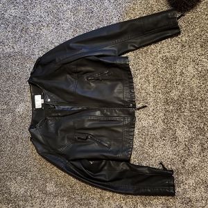 Black leather jacket XXL